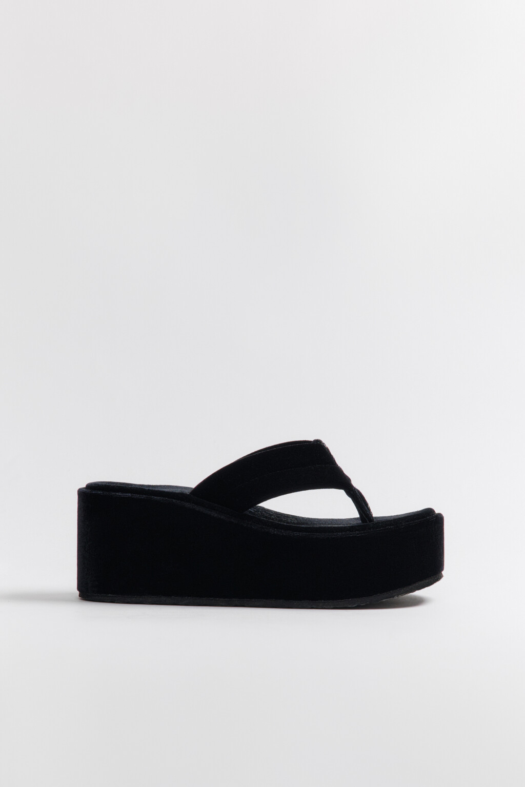 Сабо-вьетнамки на массивной платформе - цвет черный - 6
