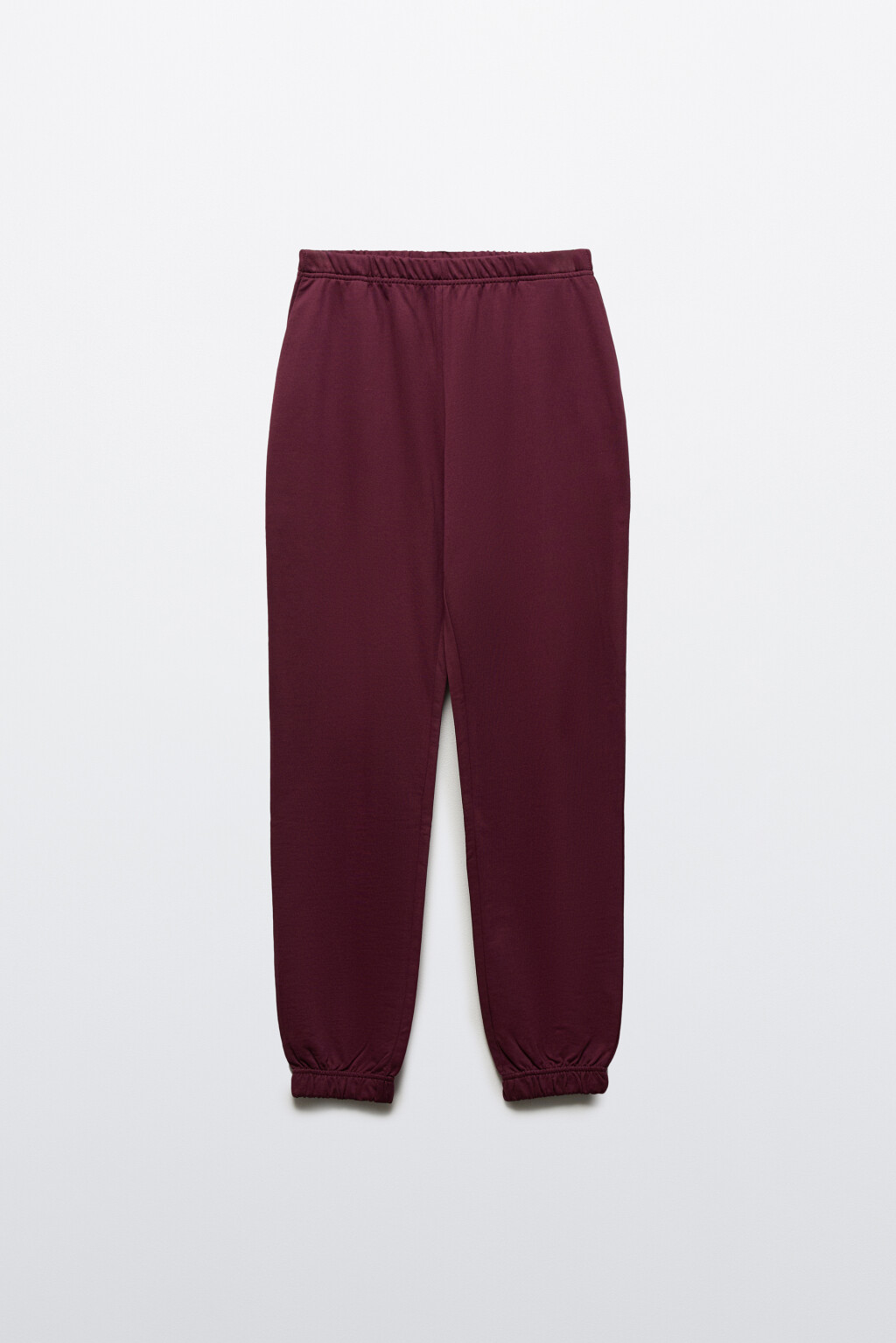 Брюки-джоггеры из футера - цвет бордовый - 8
