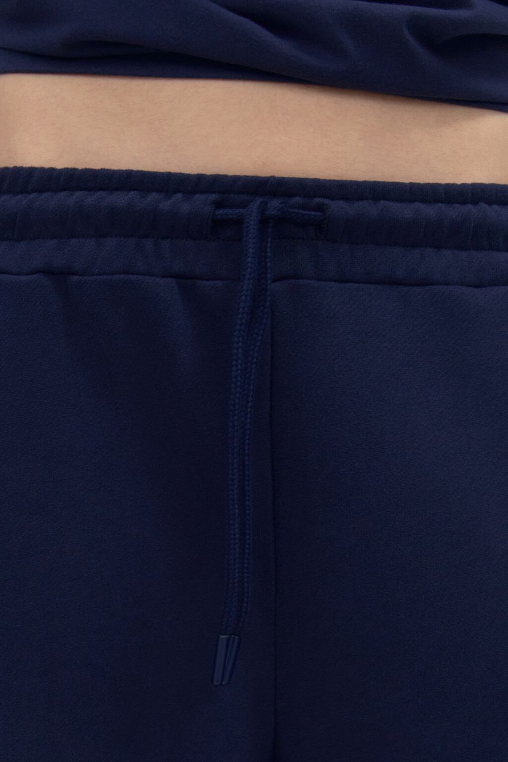 Брюки-джоггеры широкие из футера - цвет синий - 7