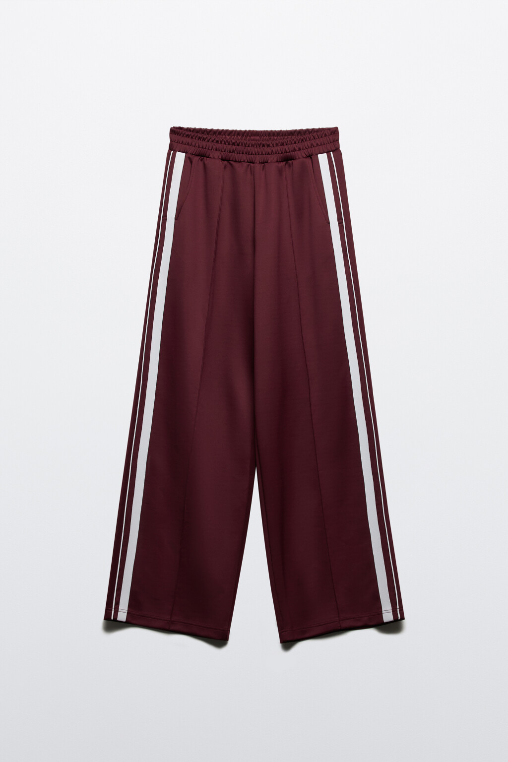 Брюки широкие с лампасами - цвет бордовый - 9
