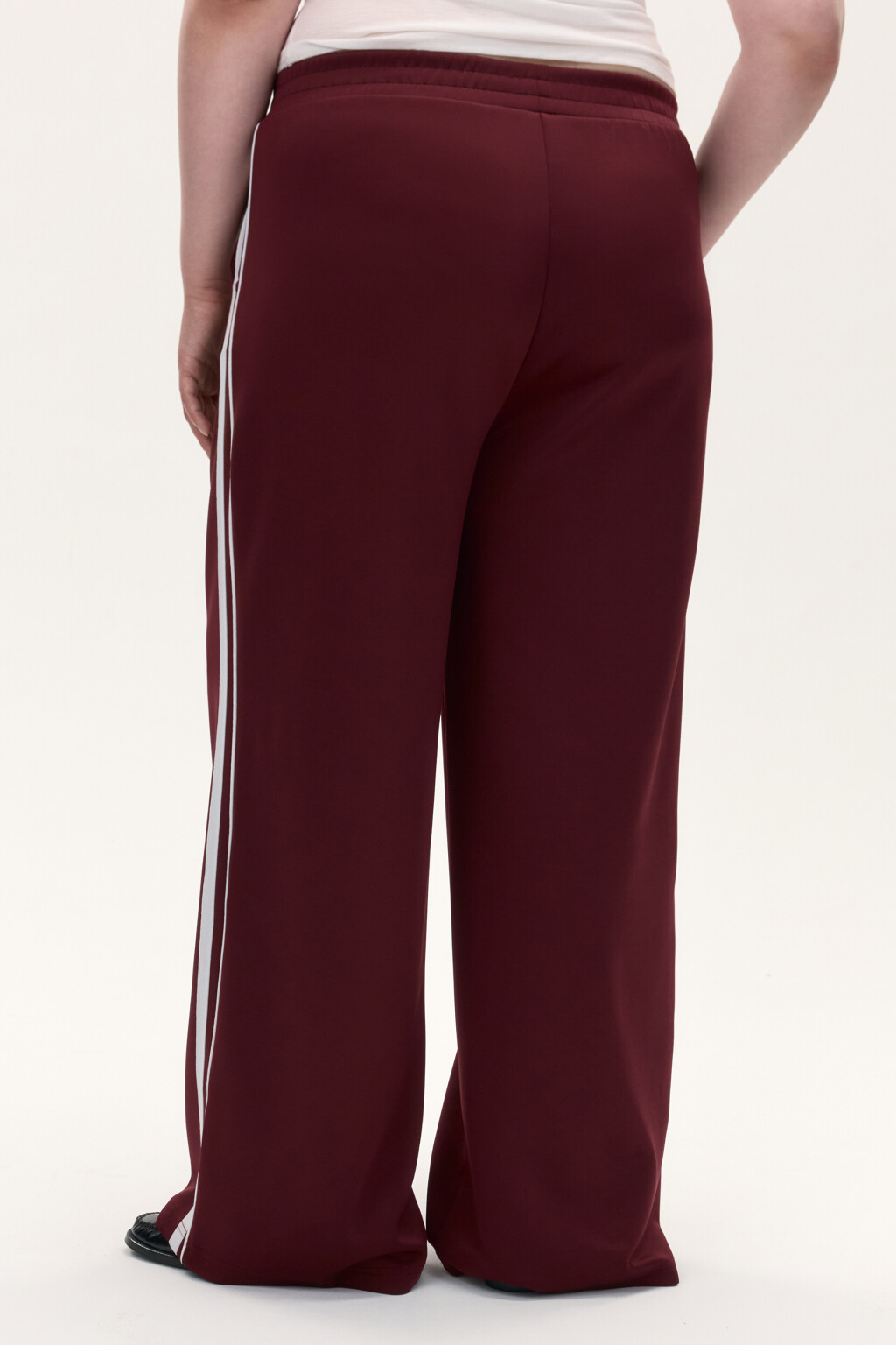 Брюки широкие с лампасами - цвет бордовый - 5