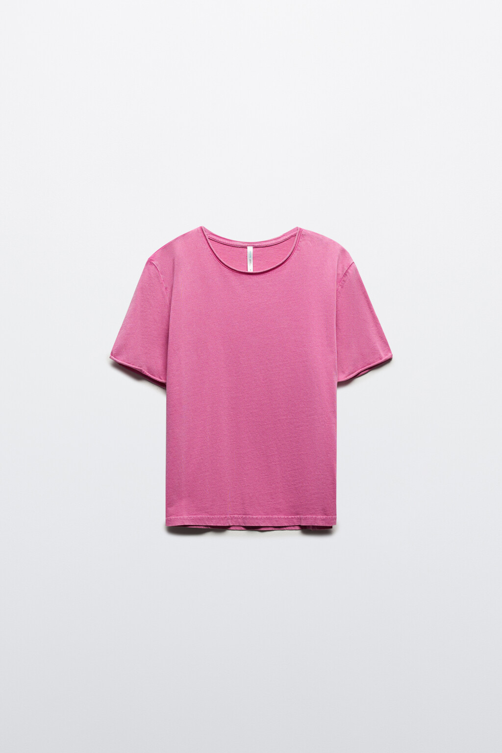 Футболка тонкая с вареным эффектом - цвет розовый - 7
