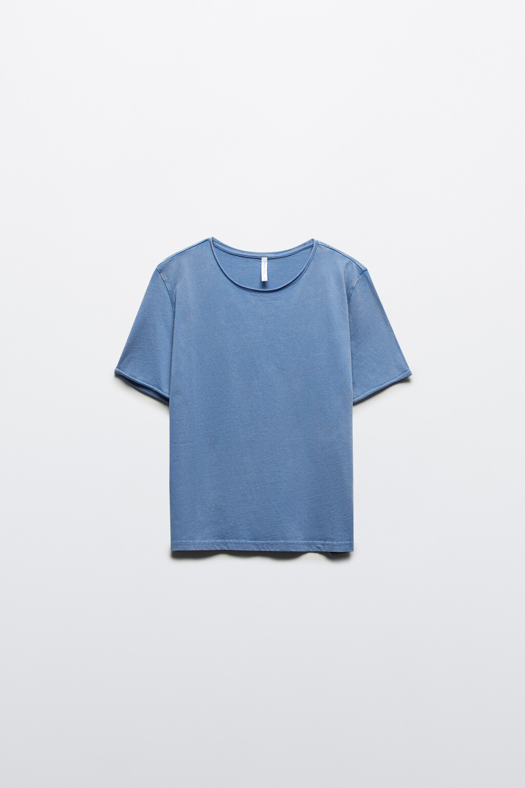 Футболка тонкая с вареным эффектом - цвет синий - 7