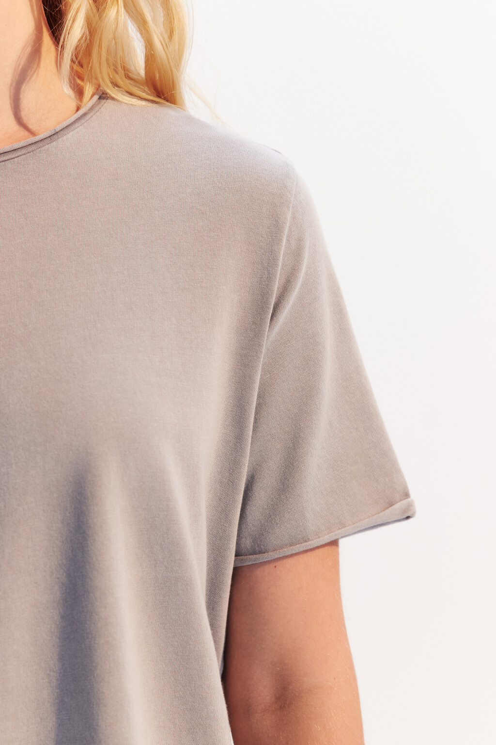 Футболка тонкая с вареным эффектом - цвет серый - 6