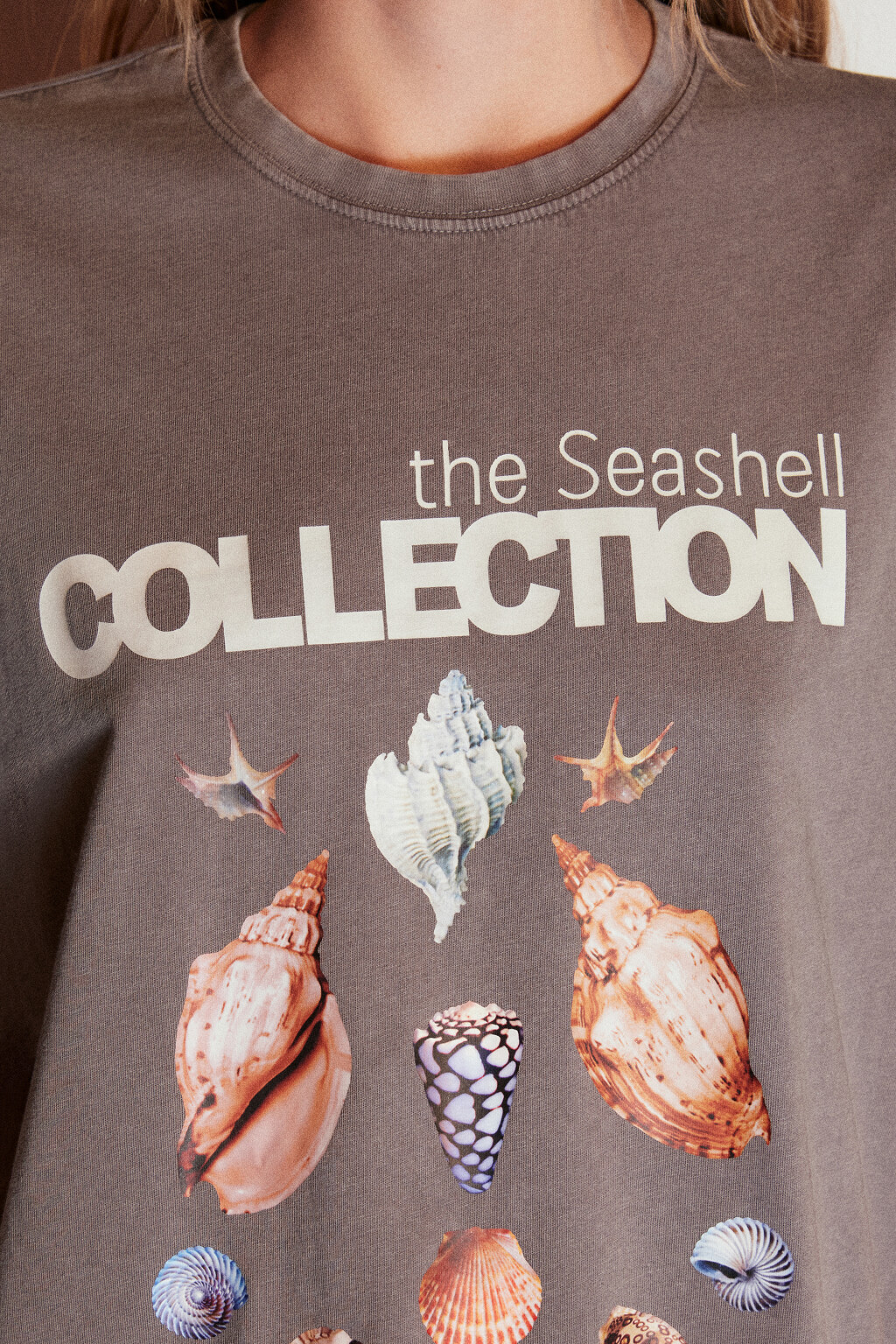 Футболка хлопковая с летним принтом - цвет серый - 5