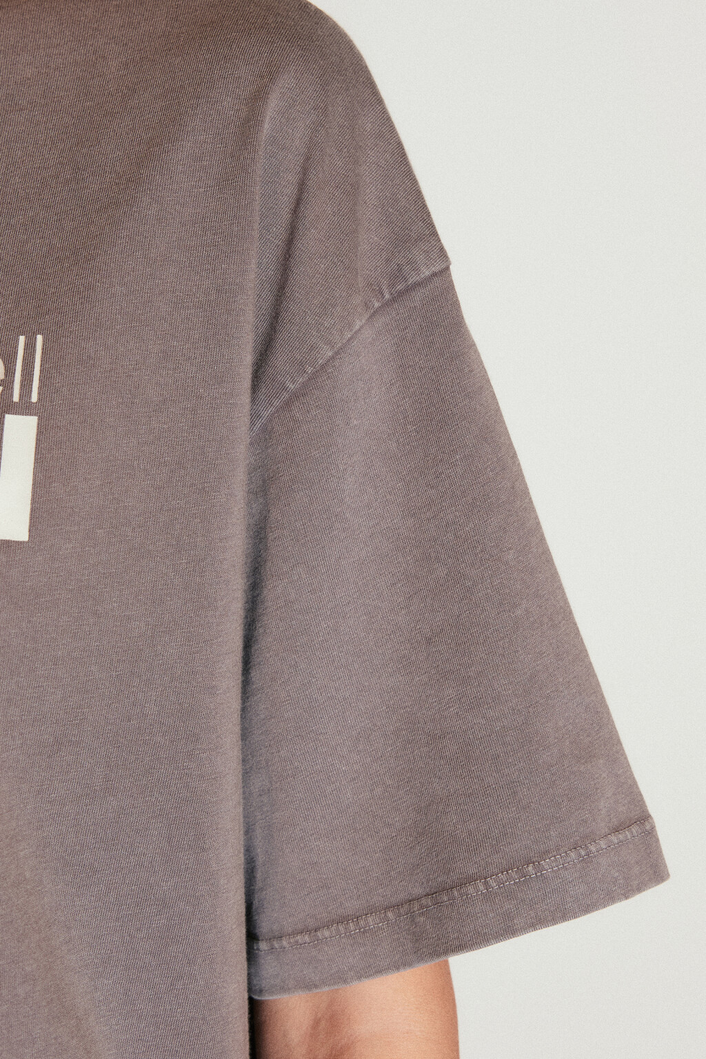 Футболка хлопковая с летним принтом - цвет серый - 6