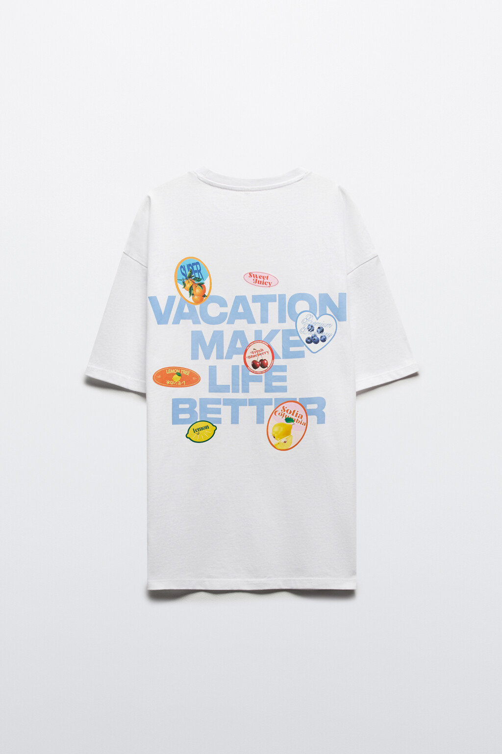 Футболка хлопковая с летним принтом - цвет белый - 11