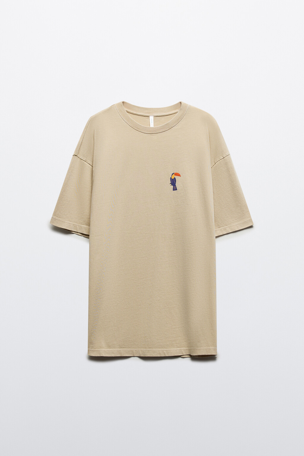 Футболка хлопковая с летним принтом - цвет бежевый - 7