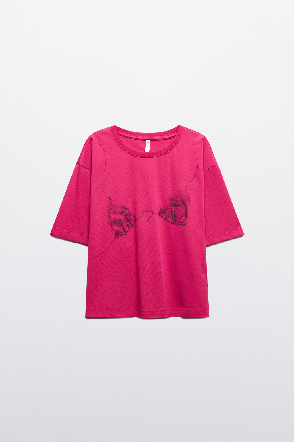 Футболка хлопковая с принтом-бикини - цвет розовый - 7