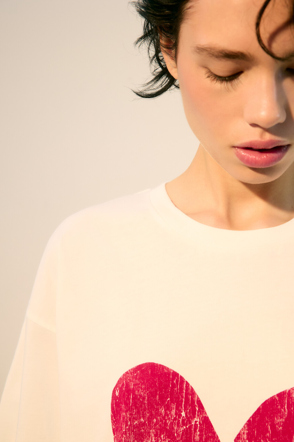 Футболка хлопковая с принтом - цвет белый - 6