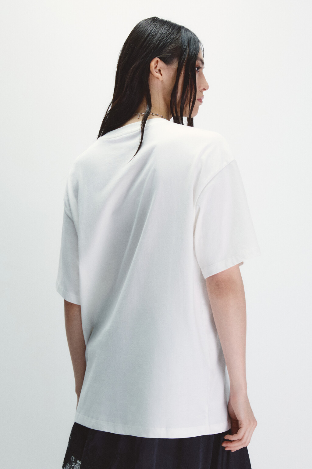 Футболка хлопковая с принтом - цвет бежевый - 4