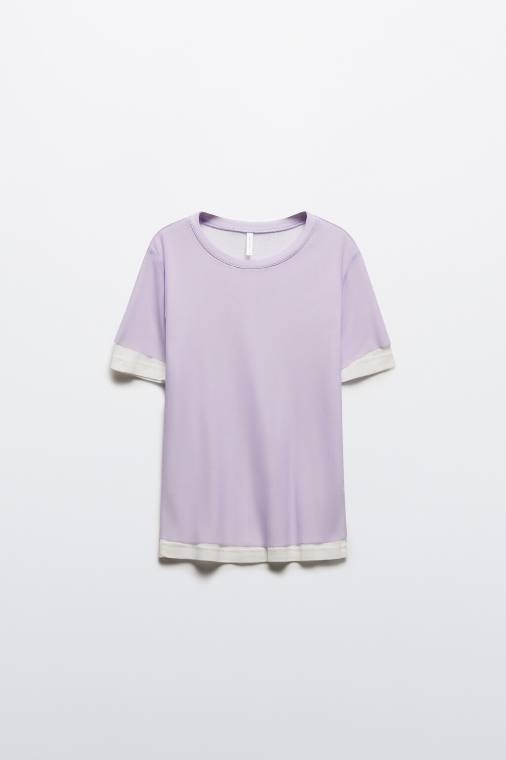 Футболка двуслойная с сеткой - цвет сиреневый - 7