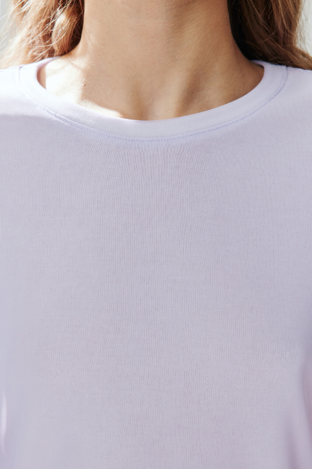 Футболка двуслойная с сеткой - цвет сиреневый - 5