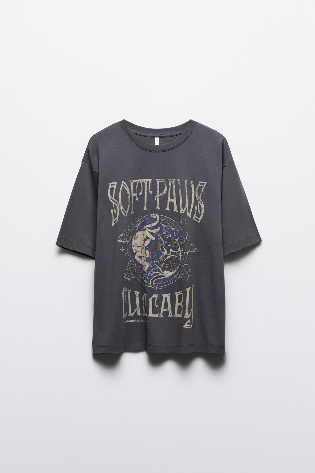 Футболка хлопковая с принтом - цвет серый - 8