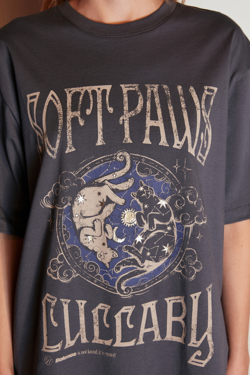 Футболка хлопковая с принтом - цвет серый - 6