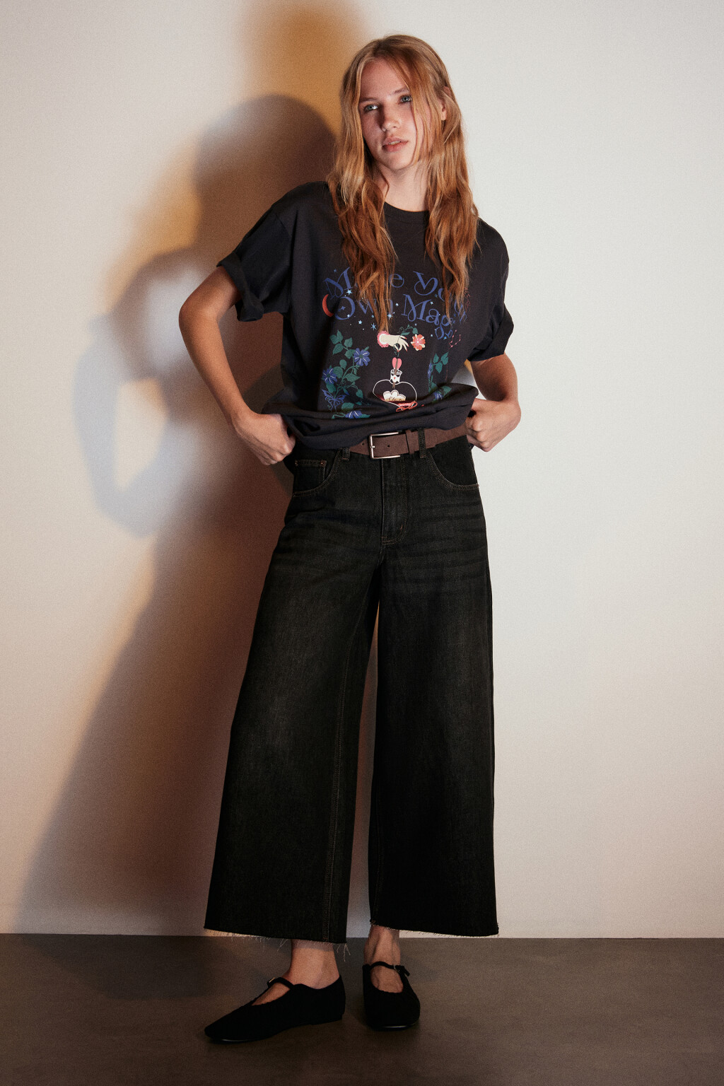 Футболка хлопковая с принтом - цвет черный - 4