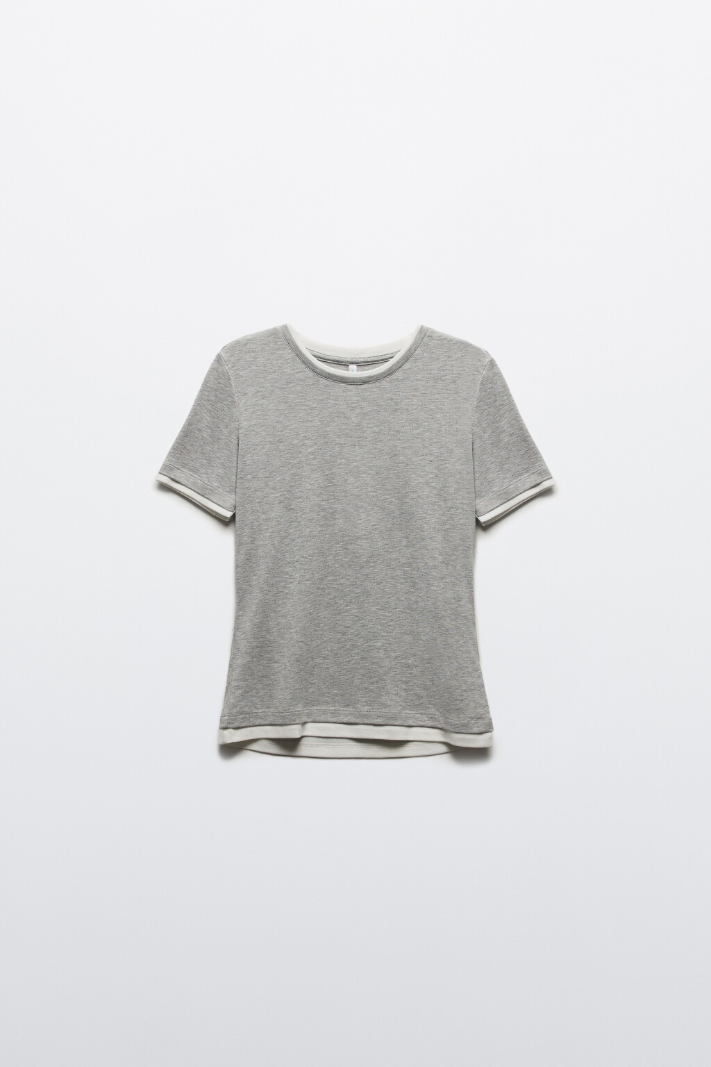 Футболка с имитацией второго слоя - цвет серый - 7