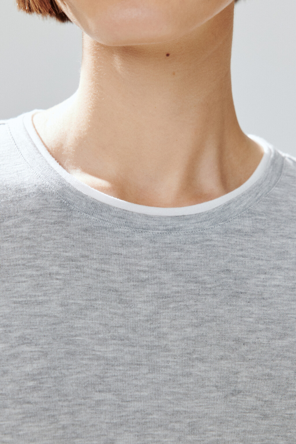 Футболка с имитацией второго слоя - цвет серый - 5