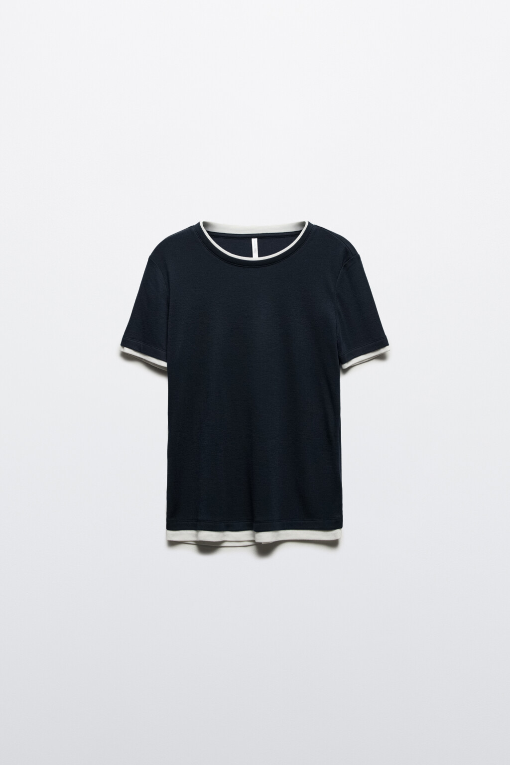 Футболка с имитацией второго слоя - цвет синий - 8