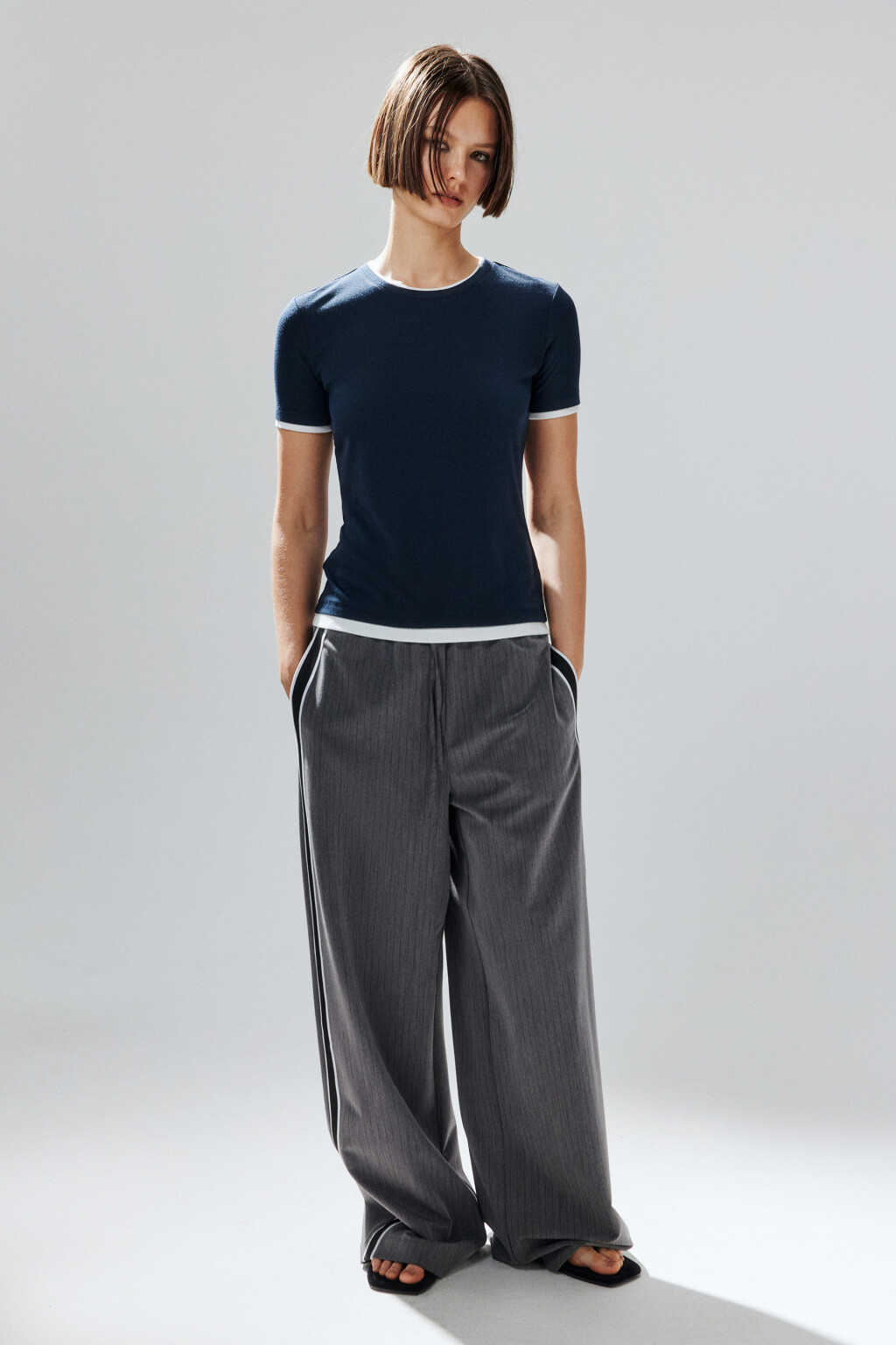 Футболка с имитацией второго слоя - цвет синий - 5