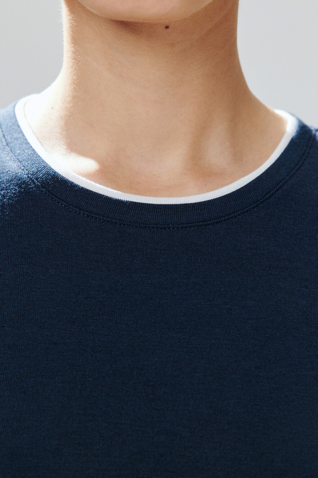 Футболка с имитацией второго слоя - цвет синий - 6