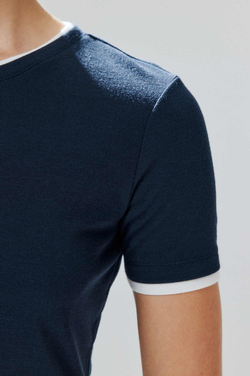 Футболка с имитацией второго слоя - цвет синий - 7