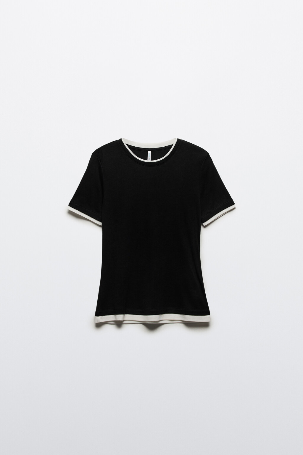 Футболка с имитацией второго слоя - цвет черный - 7