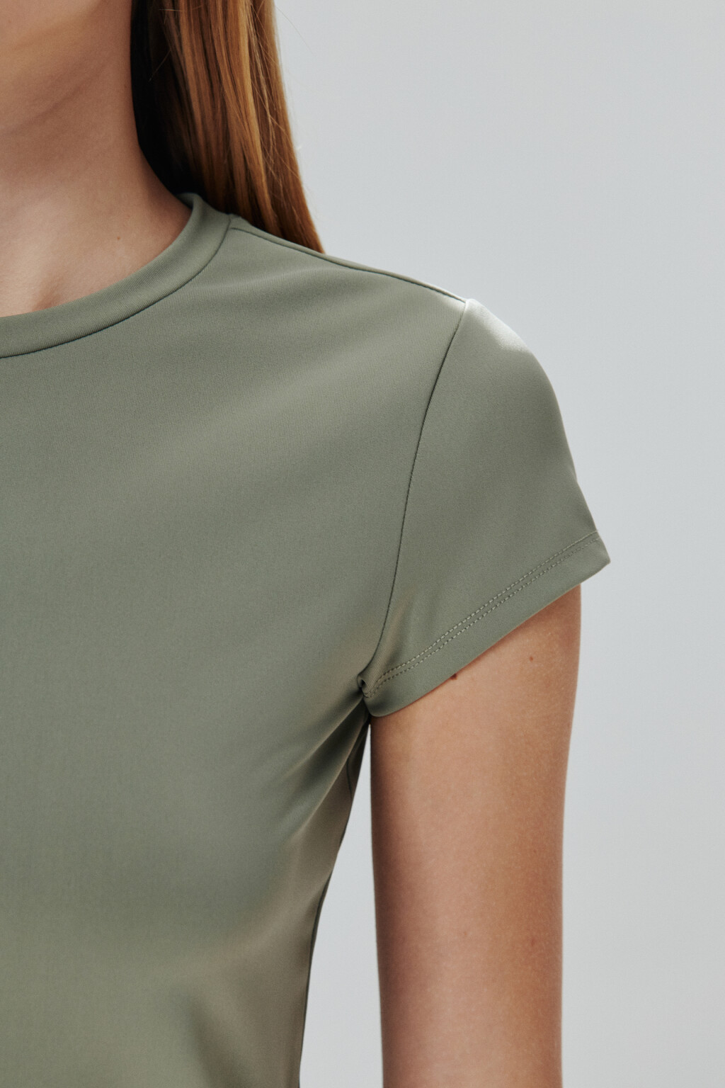 Футболка-топ облегающая - цвет зеленый - 6