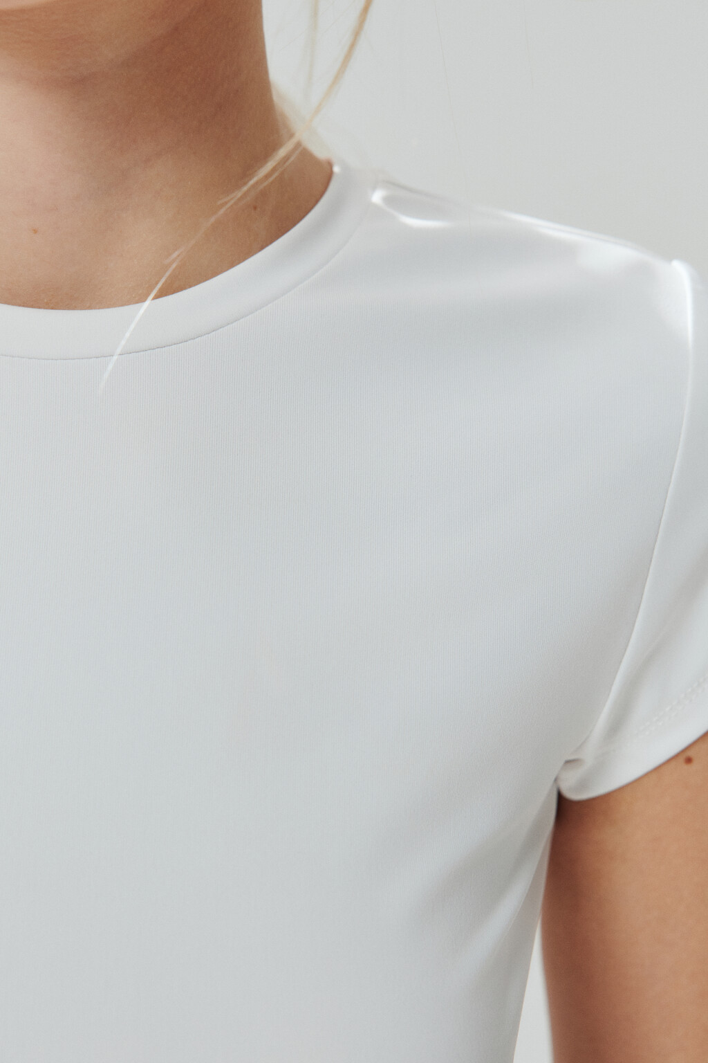 Футболка-топ облегающая - цвет белый - 6