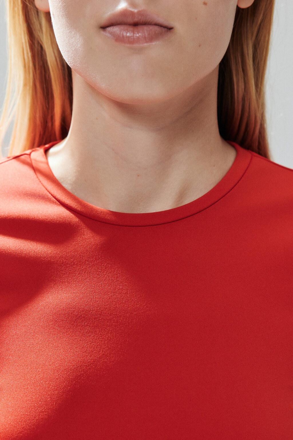 Футболка-топ облегающая - цвет красный - 5