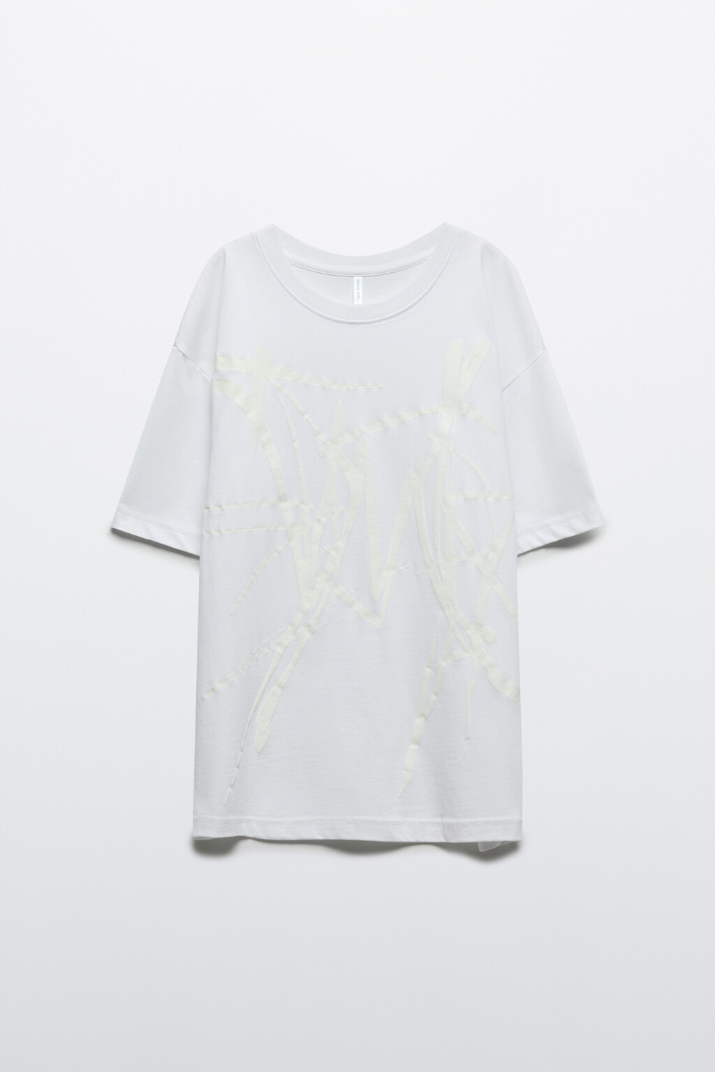 Футболка с люминесцентным принтом - цвет белый - 9