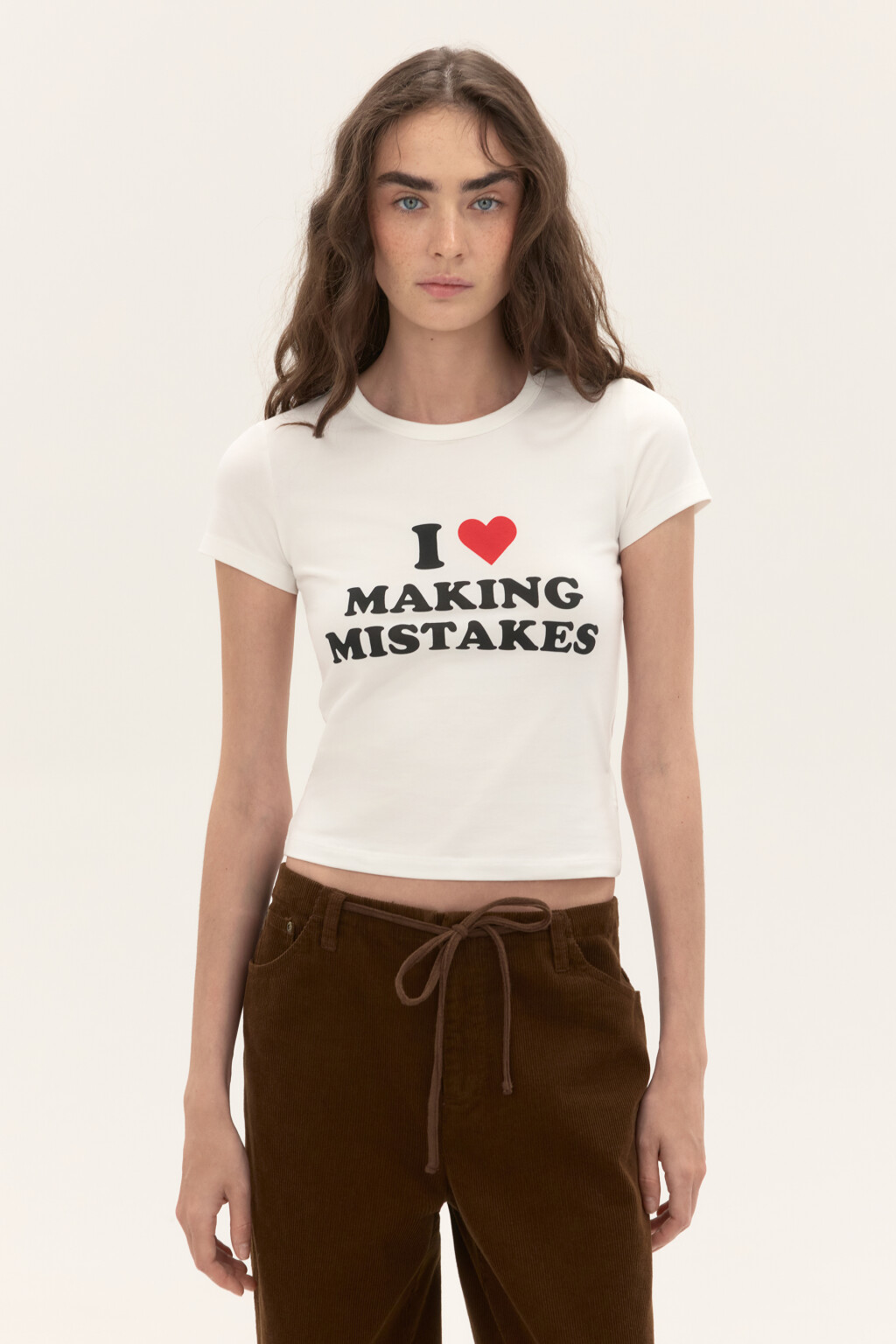 Футболка-топ с надписью - цвет белый - 2