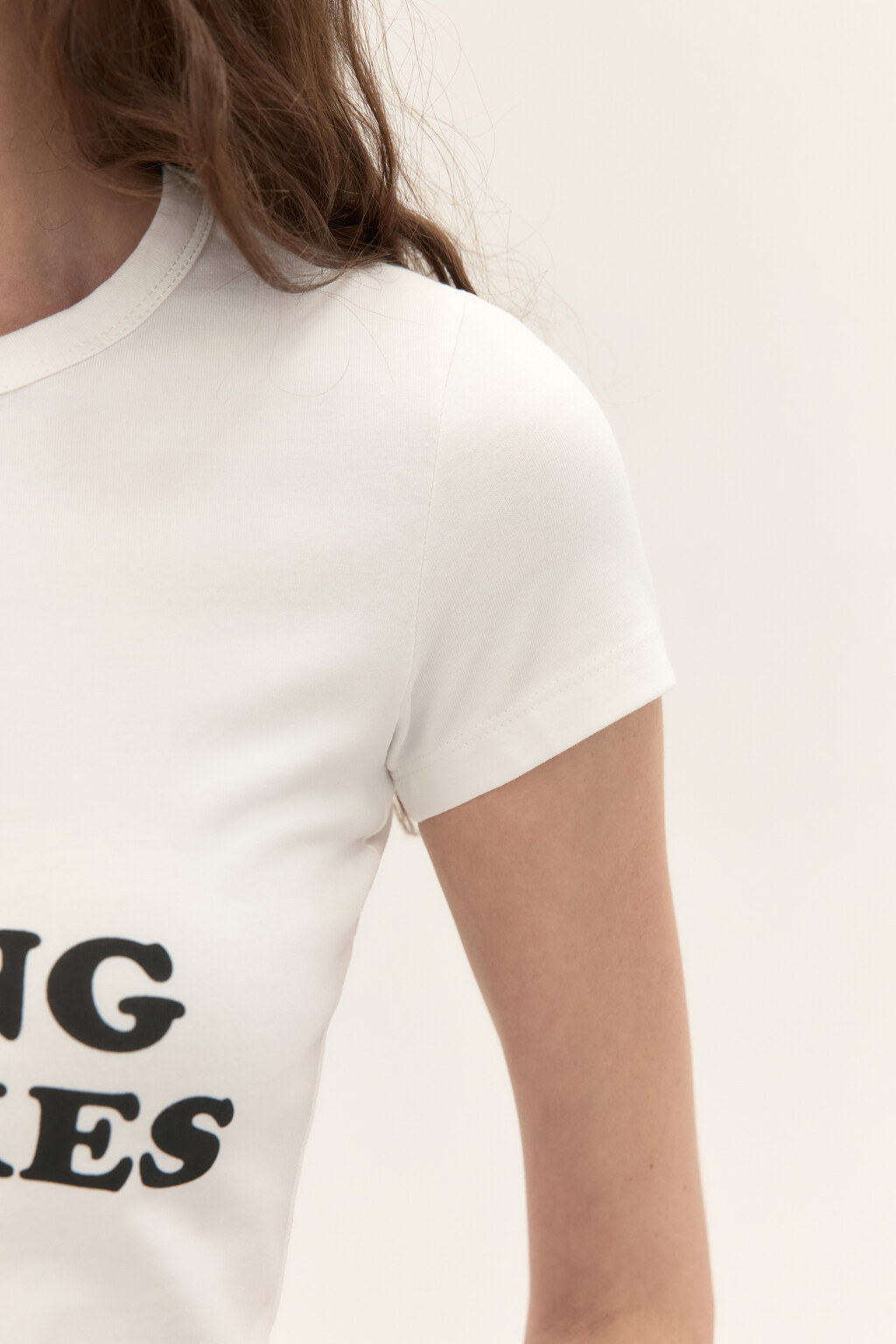 Футболка-топ с надписью - цвет белый - 6