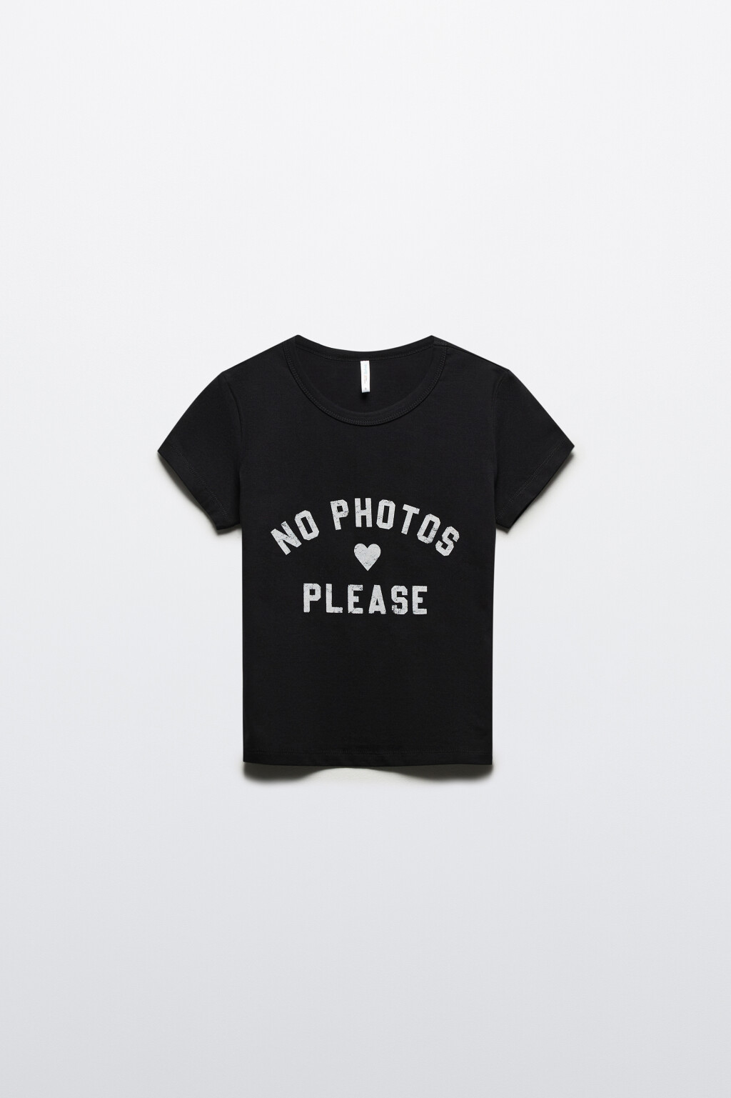 Футболка-топ с надписью - цвет черный - 8