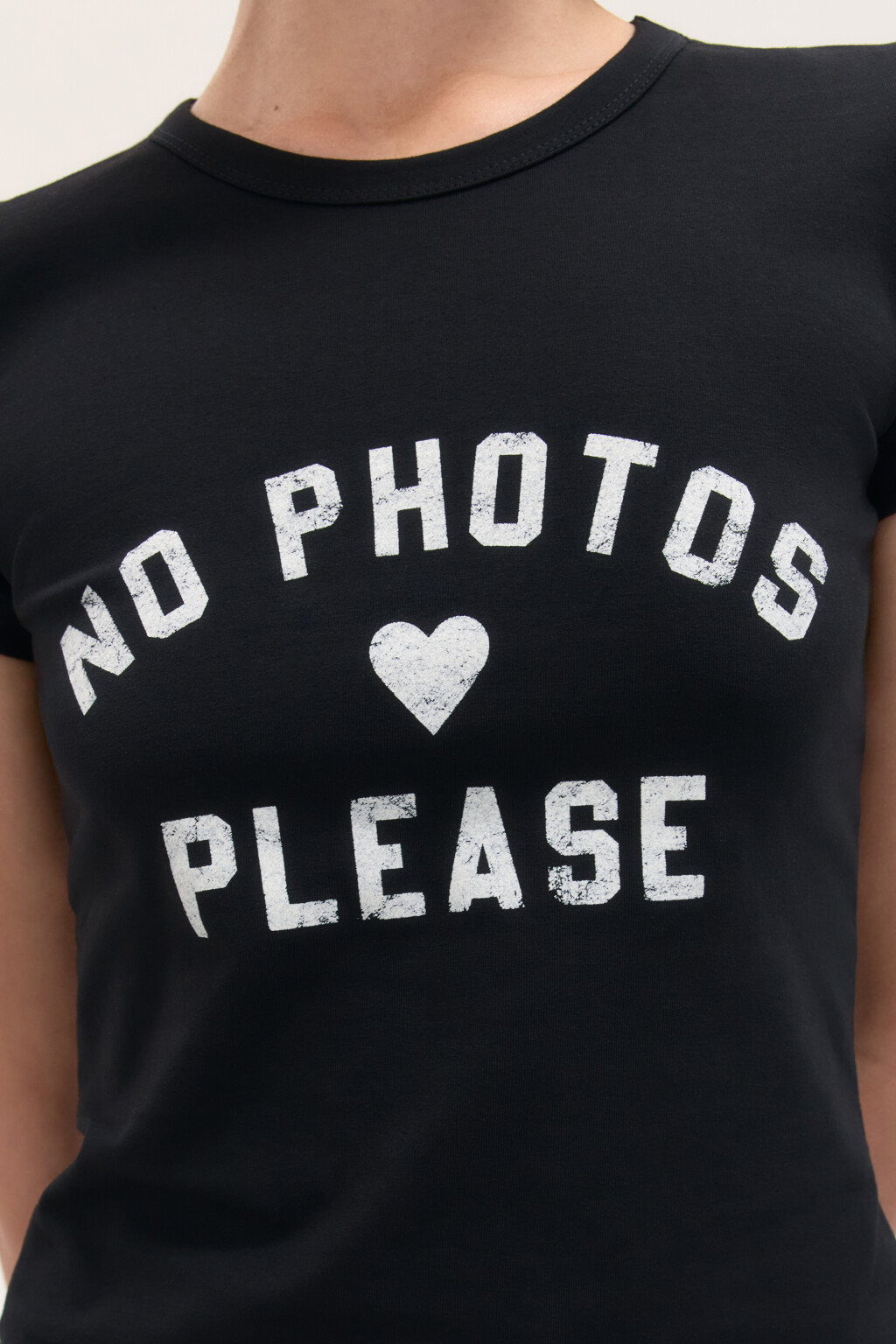 Футболка-топ с надписью - цвет черный - 6