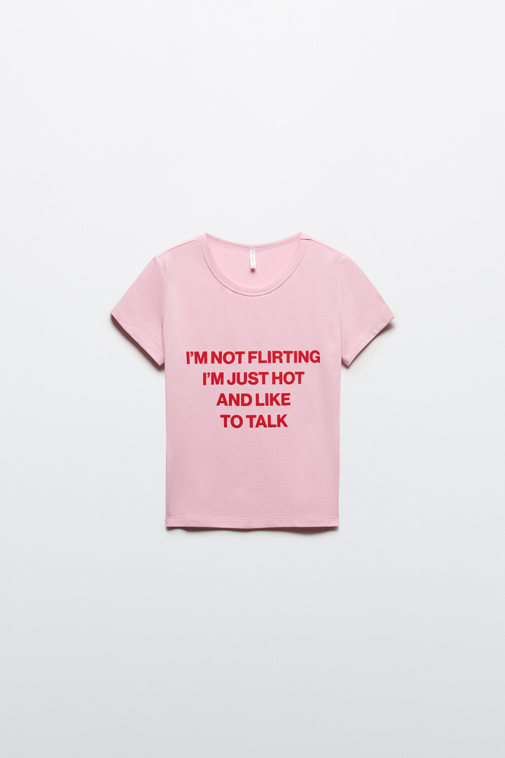 Футболка-топ с надписью - цвет красный - 8