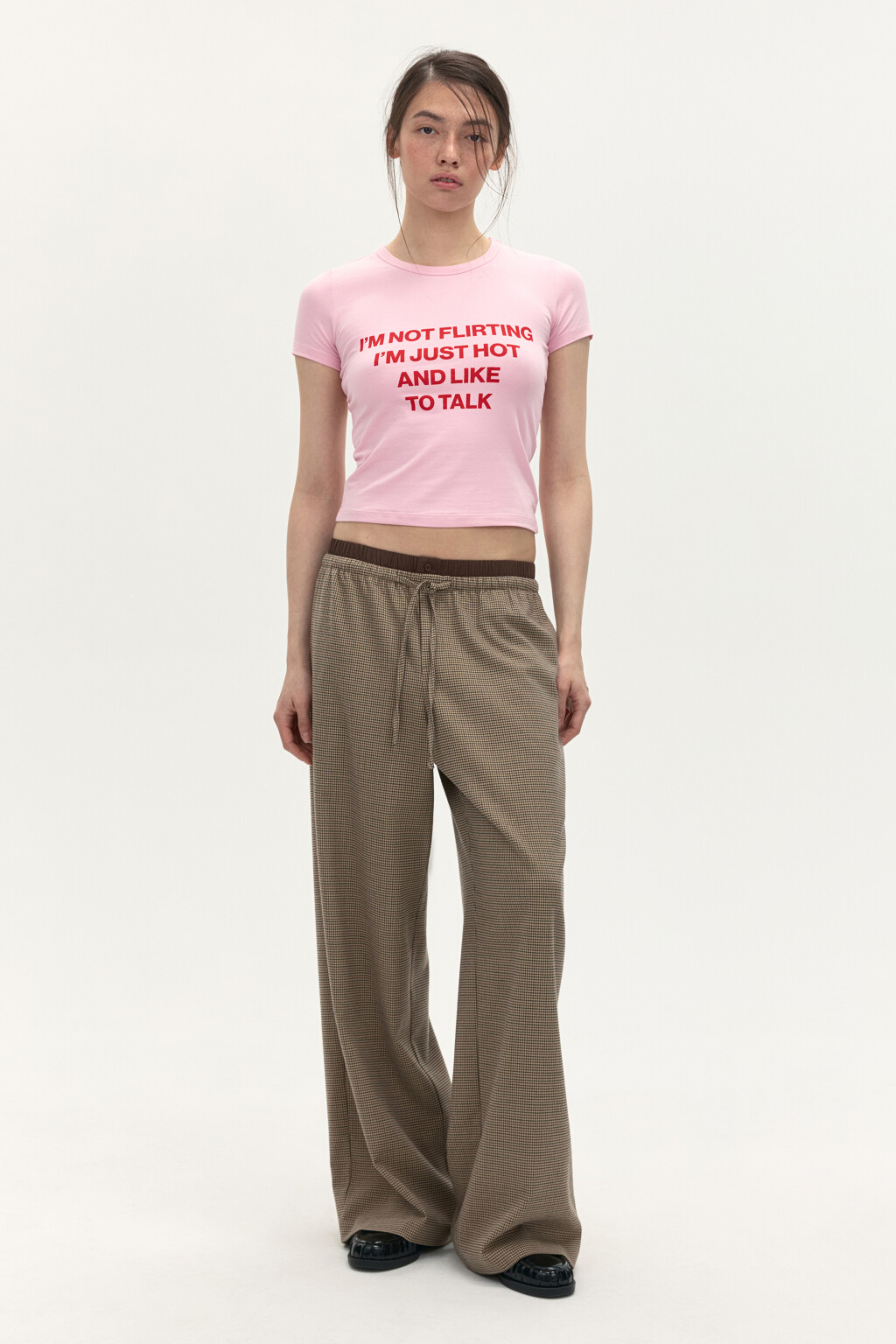 Футболка-топ с надписью - цвет красный - 5