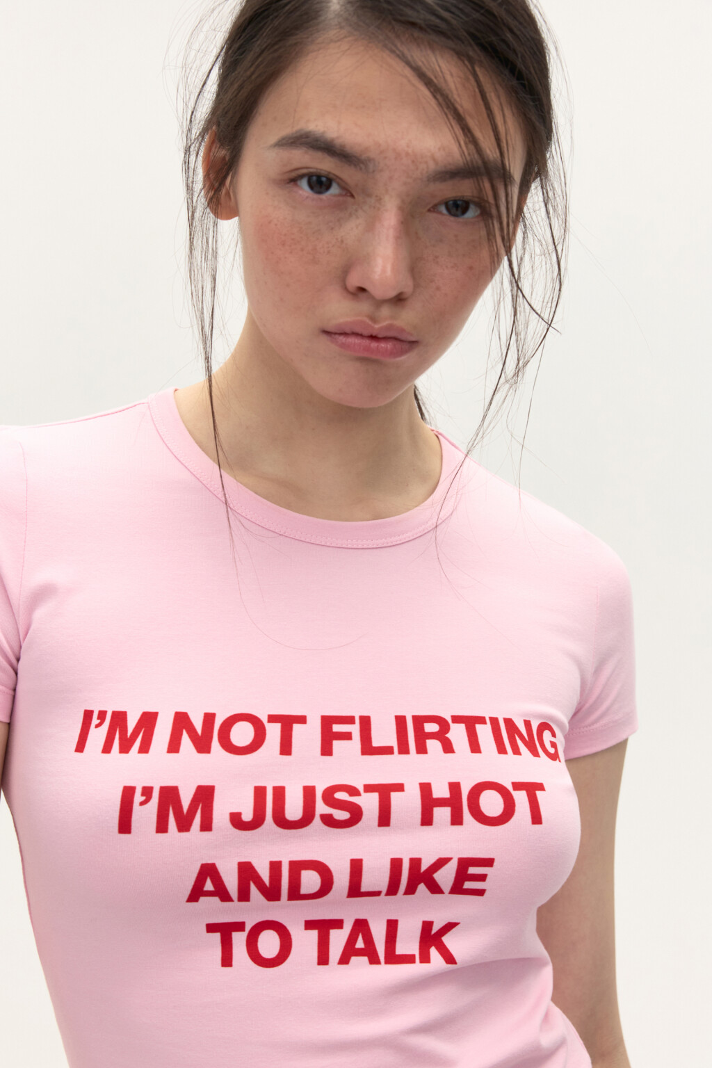 Футболка-топ с надписью - цвет красный - 6