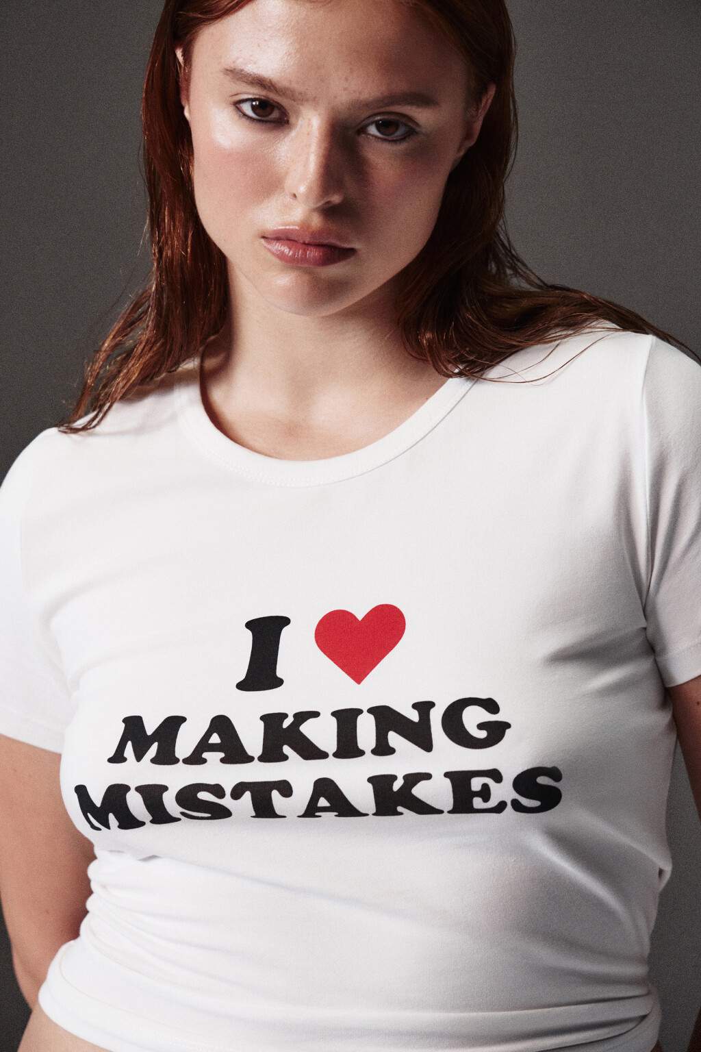 Футболка-топ с надписью - цвет белый - 7