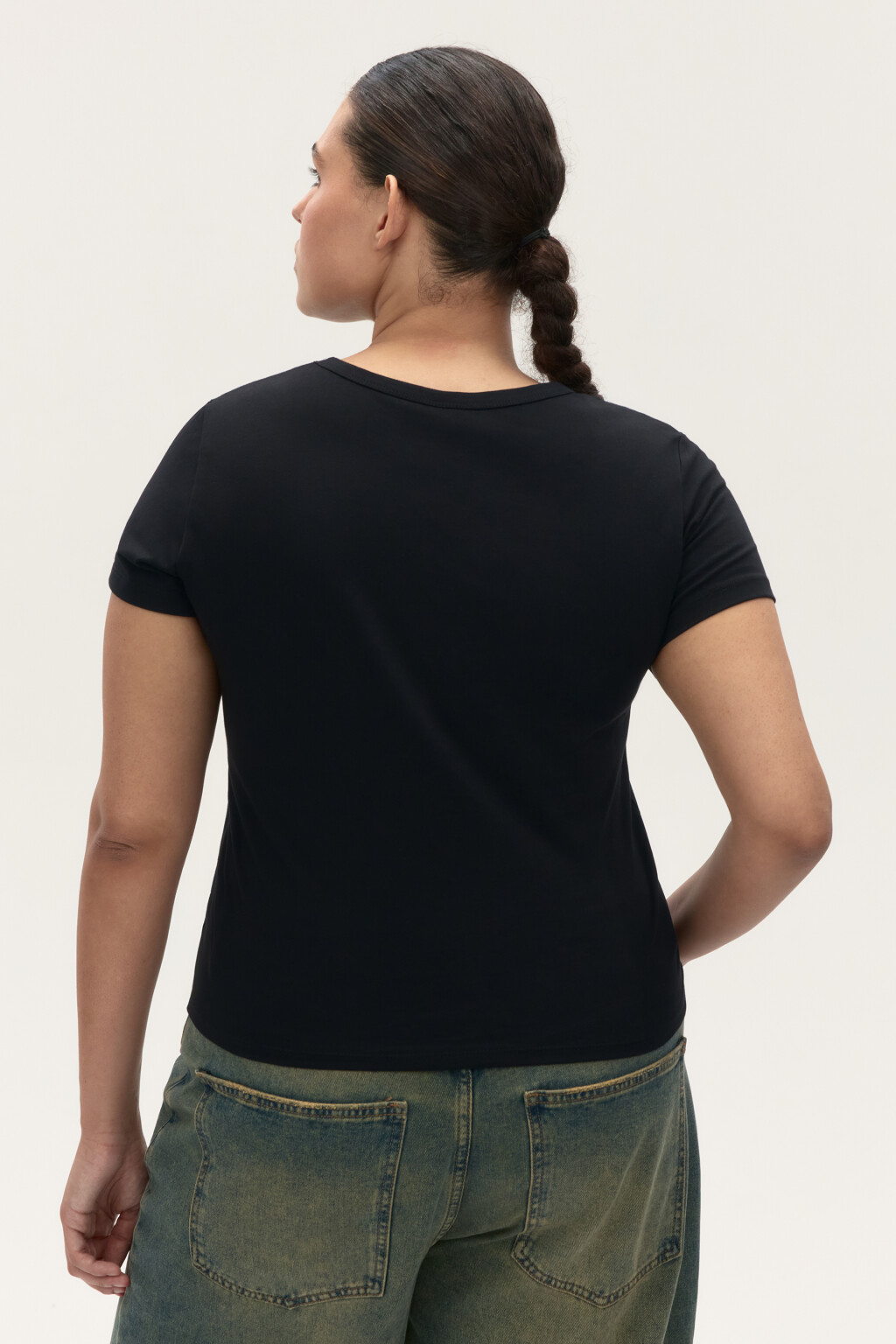 Футболка-топ с надписью - цвет черный - 4