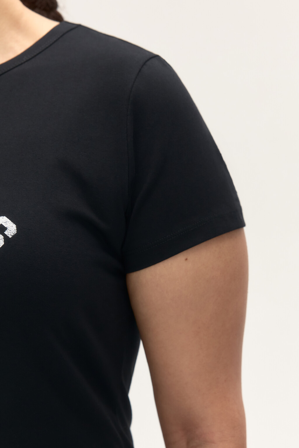 Футболка-топ с надписью - цвет черный - 7