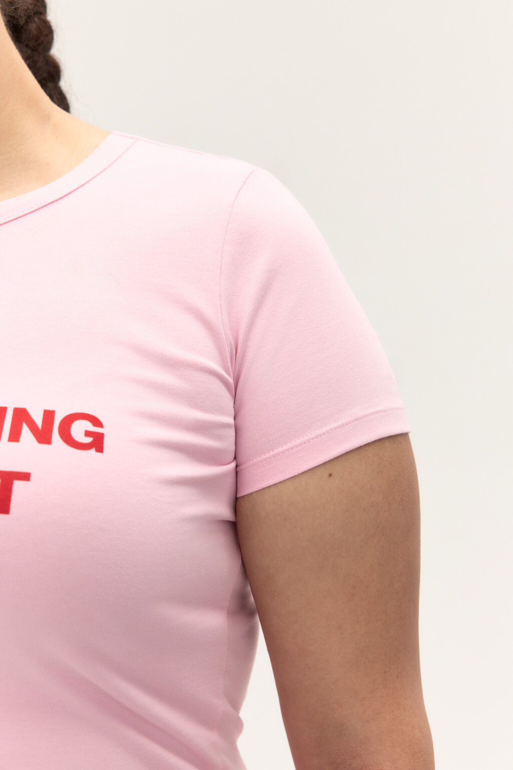 Футболка-топ с надписью - цвет красный - 7