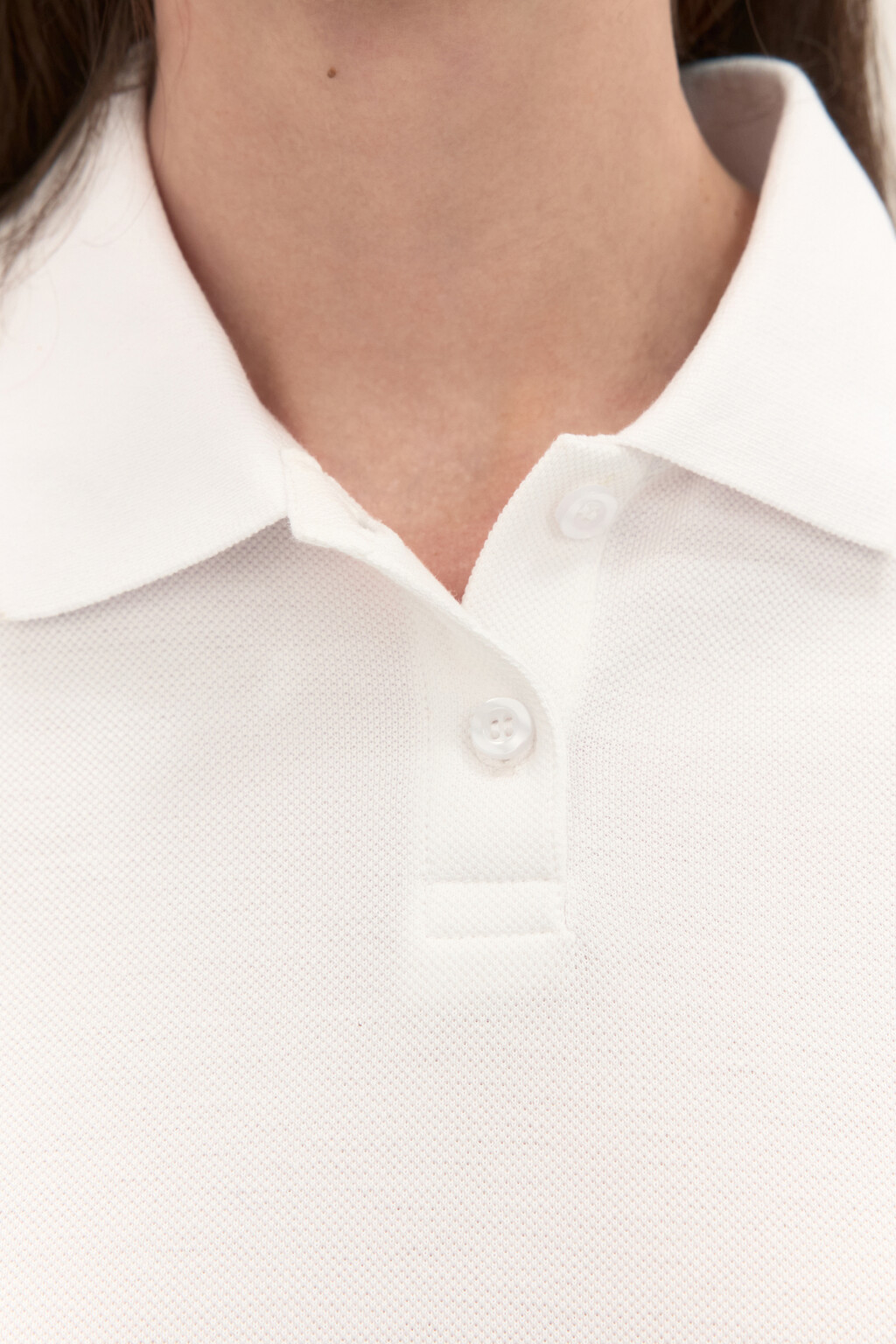 Футболка-поло из хлопкового трикотажа - цвет белый - 5