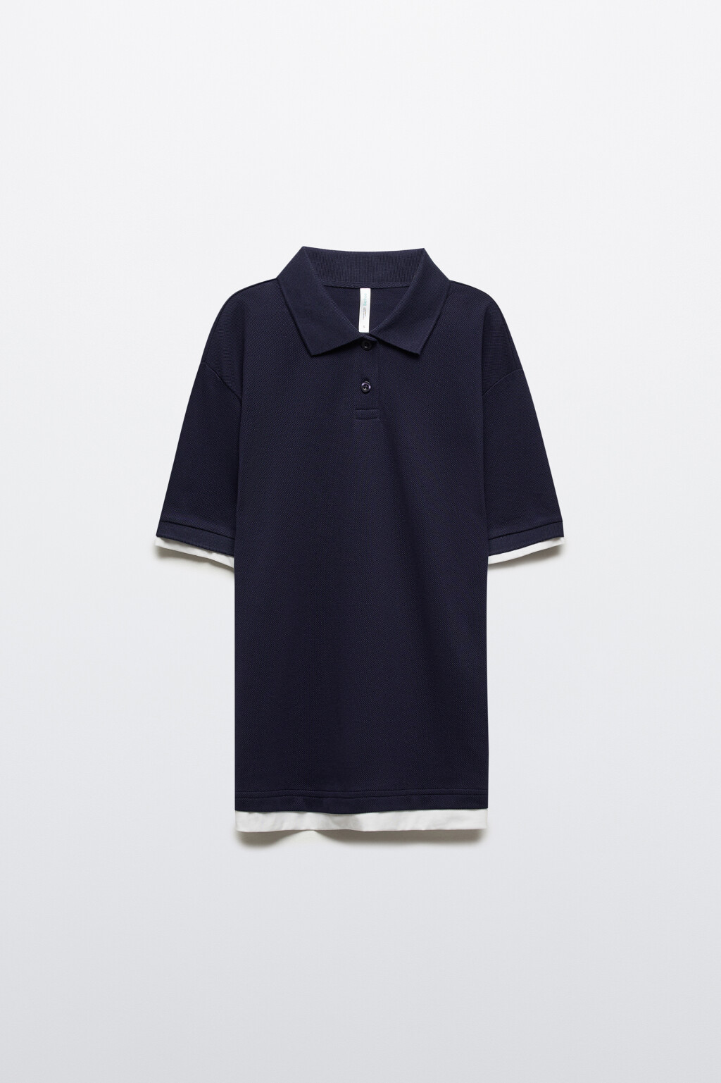 Футболка-поло из хлопкового трикотажа - цвет синий - 7
