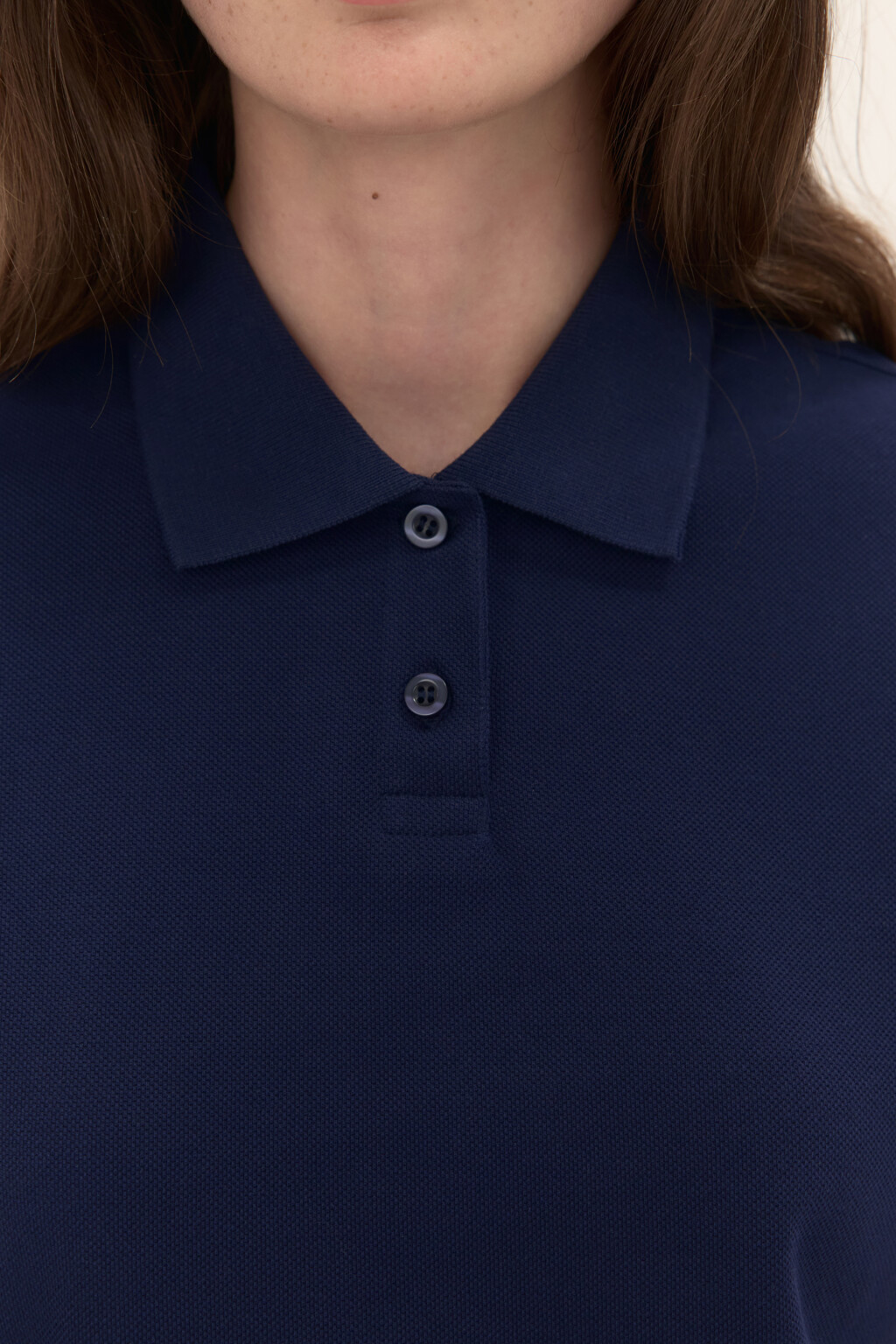Футболка-поло из хлопкового трикотажа - цвет синий - 5