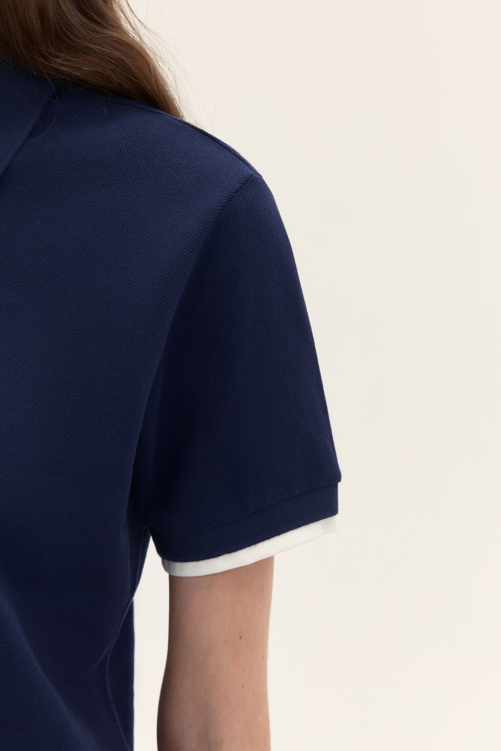 Футболка-поло из хлопкового трикотажа - цвет синий - 6