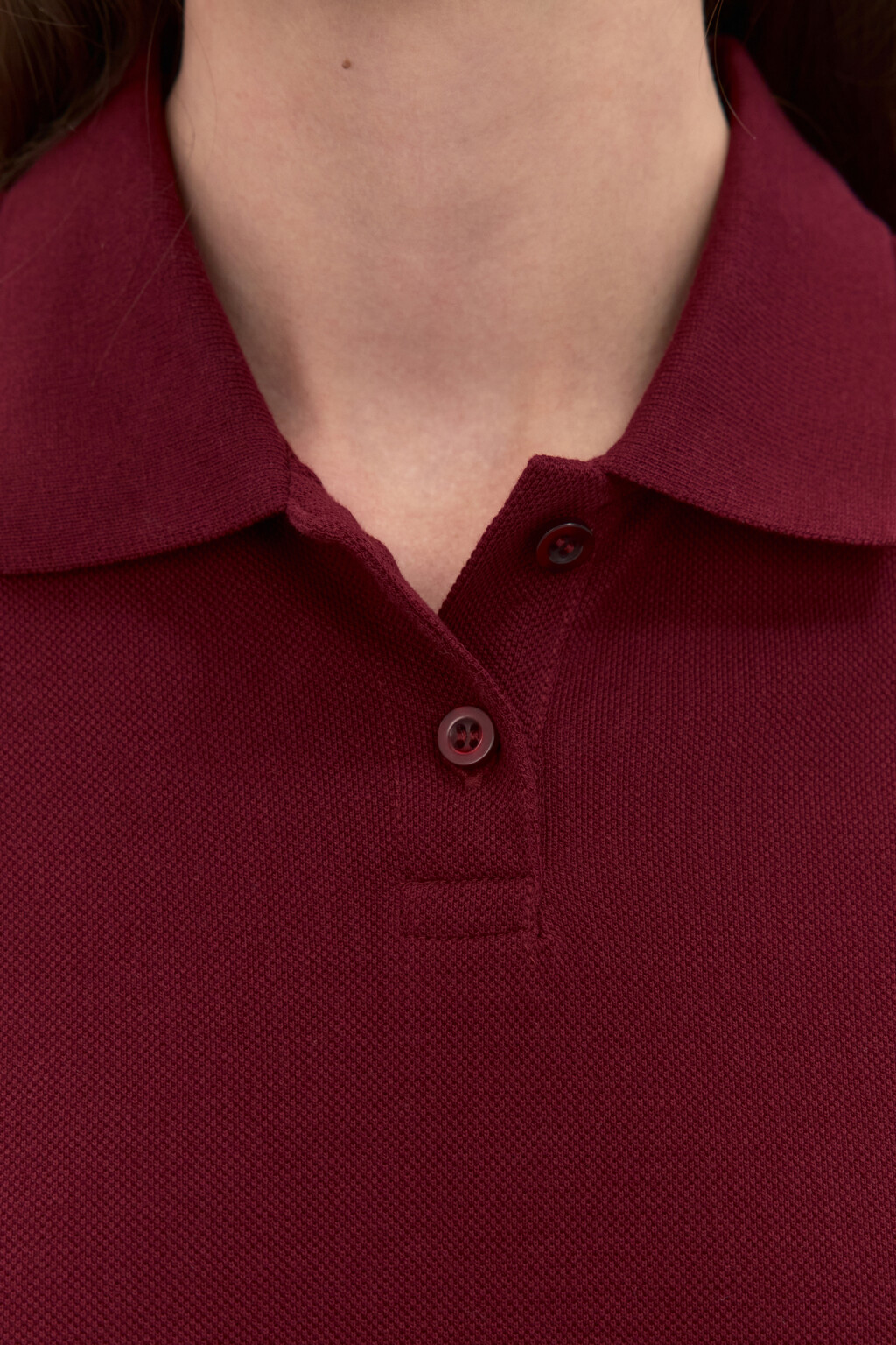 Футболка-поло из хлопкового трикотажа - цвет красный - 5
