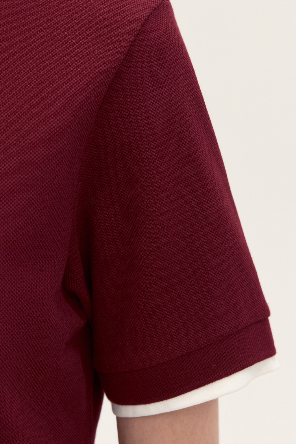 Футболка-поло из хлопкового трикотажа - цвет красный - 6