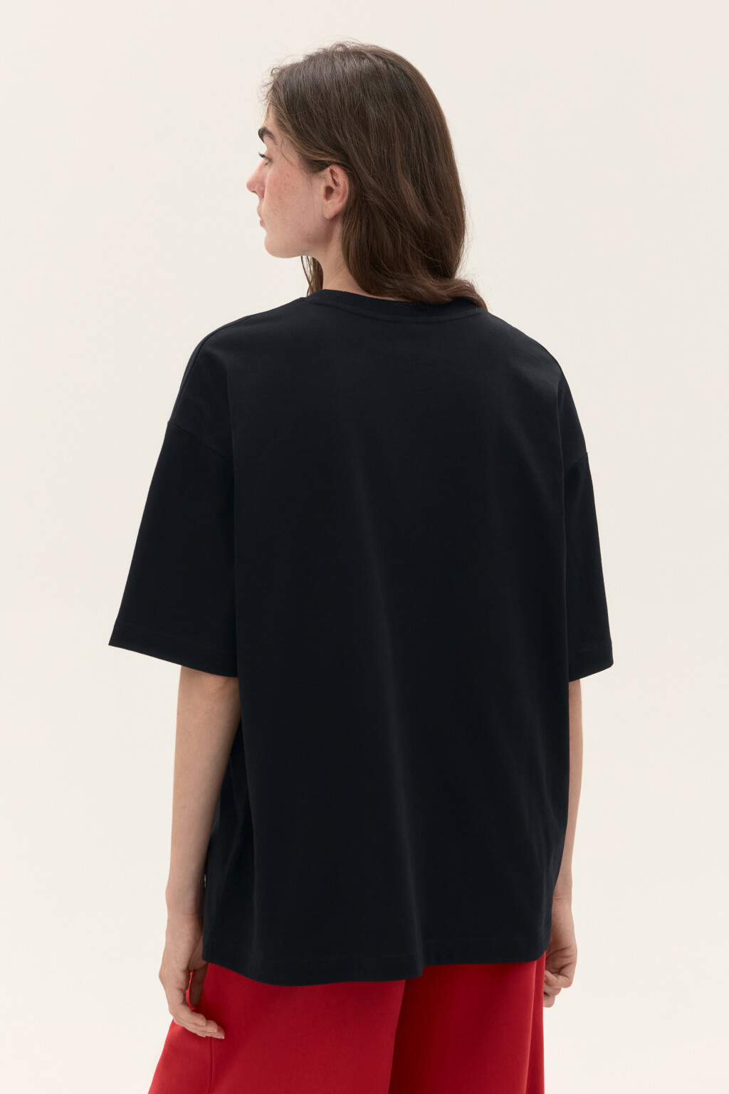 Футболка oversize с принтом - цвет черный - 3
