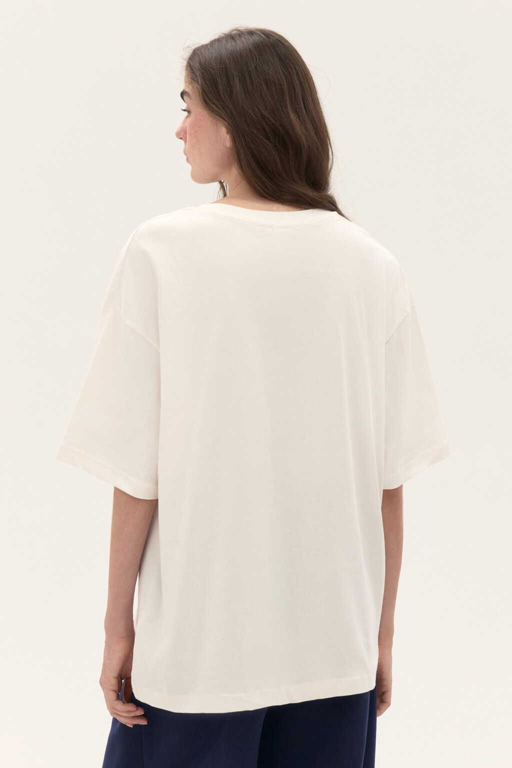 Футболка oversize с принтом - цвет бежевый - 3